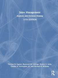 販売管理：分析と意思決定（第１１版）<br>Sales Management : Analysis and Decision Making （11TH）