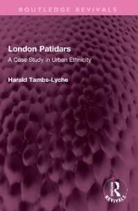 London Patidars : A Case Study in Urban Ethnicity (Routledge Revivals)
