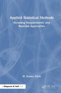 応用統計手法：ノンパラメトリック手法、ベイズ統計学を含むテキスト<br>Applied Statistical Methods : Including Nonparametric and Bayesian Approaches