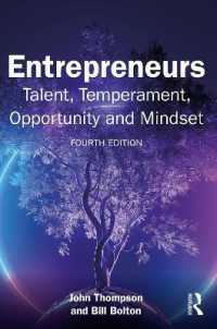 起業家研究：才能、気質とチャンス（第４版）<br>Entrepreneurs : Talent, Temperament, Opportunity and Mindset （4TH）