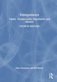 起業家研究：才能、気質とチャンス（第４版）<br>Entrepreneurs : Talent, Temperament, Opportunity and Mindset （4TH）