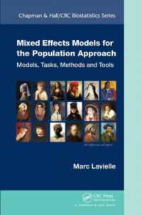 Mixed Effects Models for the Population Approach : Models, Tasks, Methods and Tools (Chapman & Hall/crc Biostatistics Series)