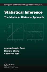 Statistical Inference : The Minimum Distance Approach (Chapman & Hall/crc Monographs on Statistics and Applied Probability)