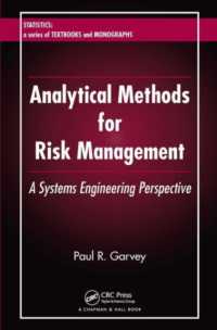 Analytical Methods for Risk Management : A Systems Engineering Perspective (Statistics: a Series of Textbooks and Monographs)