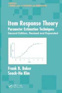 Item Response Theory : Parameter Estimation Techniques, Second Edition (Statistics: a Series of Textbooks and Monographs) （2ND）