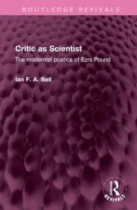 Critic as Scientist : The modernist poetics of Ezra Pound (Routledge Revivals)