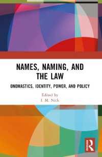 Names, Naming, and the Law : Onomastics, Identity, Power, and Policy