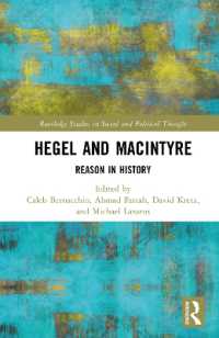 Hegel and MacIntyre : Reason in History (Routledge Studies in Social and Political Thought)