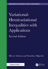 Variational-Hemivariational Inequalities with Applications (Chapman & Hall/crc Monographs and Research Notes in Mathematics) （2ND）