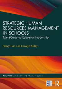 学校における戦略的人的資源管理<br>Strategic Human Resources Management in Schools : Talent-Centered Education Leadership (Psel/nelp Leadership Preparation)