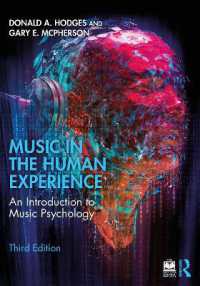 音楽心理学入門（第３版）<br>Music in the Human Experience : An Introduction to Music Psychology （3RD）
