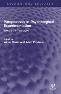 Perspectives in Psychological Experimentation : Toward the Year 2000 (Psychology Revivals)