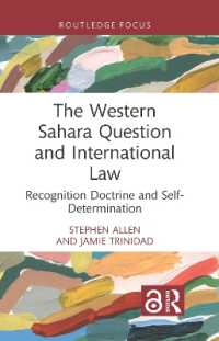 The Western Sahara Question and International Law : Recognition Doctrine and Self-Determination