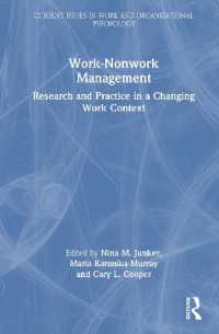 Work-Nonwork Management : Research and Practice in a Changing Work Context (Current Issues in Work and Organizational Psychology)