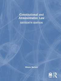 英国憲法・行政法（第１６版）<br>Constitutional and Administrative Law （16TH）