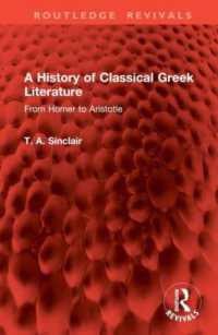 A History of Classical Greek Literature : From Homer to Aristotle (Routledge Revivals)
