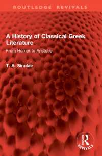 A History of Classical Greek Literature : From Homer to Aristotle (Routledge Revivals)