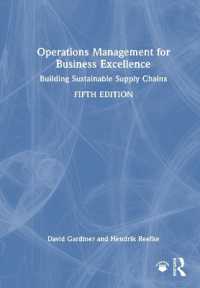 Operations Management for Business Excellence : Building Sustainable Supply Chains （5TH）
