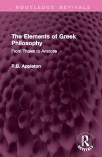 The Elements of Greek Philosophy : From Thales to Aristotle (Routledge Revivals)