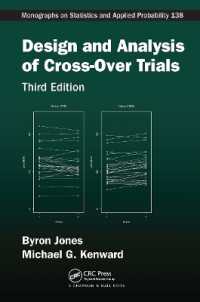 Design and Analysis of Cross-Over Trials (Chapman & Hall/crc Monographs on Statistics and Applied Probability) （3RD）