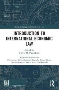 国際経済法入門<br>Introduction to International Economic Law (Routledge-giappichelli Studies in Law)