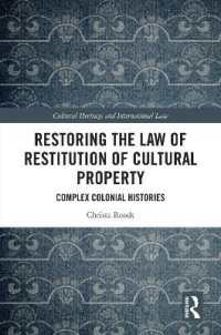 Restoring the Law of Restitution of Cultural Property : Complex Colonial Histories (Routledge Studies in Cultural Heritage and International Law)