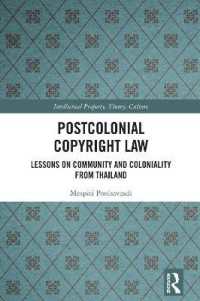 Postcolonial Copyright Law : Lessons on Community and Coloniality from Thailand (Intellectual Property, Theory, Culture)