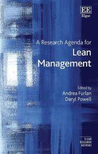 リーン経営の研究課題<br>A Research Agenda for Lean Management (Elgar Research Agendas)