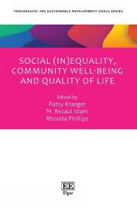 Social (In)equality, Community Well-being and Quality of Life (Progressing the Sustainable Development Goals series)