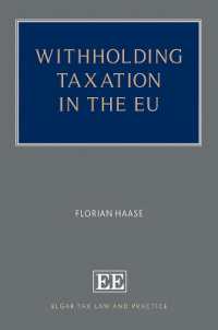 Withholding Taxation in the EU (Elgar Tax Law and Practice series)