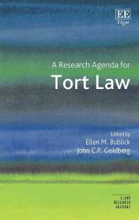 A Research Agenda for Tort Law (Elgar Research Agendas)