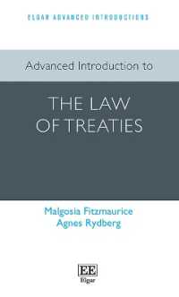条約法：上級入門<br>Advanced Introduction to the Law of Treaties (Elgar Advanced Introductions series)