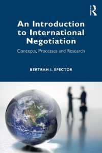国際交渉入門<br>An Introduction to International Negotiation : Concepts, Processes and Research