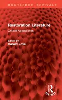 Restoration Literature : Critical Approaches (Routledge Revivals)