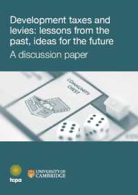 Development taxes and levies: lessons from the past, ideas for the future : A discussion paper