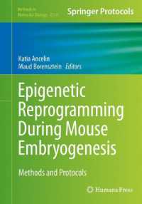 Epigenetic Reprogramming during Mouse Embryogenesis : Methods and Protocols (Methods in Molecular Biology)