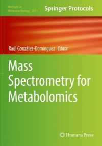 Mass Spectrometry for Metabolomics (Methods in Molecular Biology)
