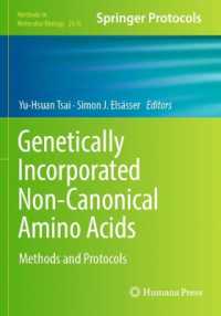Genetically Incorporated Non-Canonical Amino Acids : Methods and Protocols (Methods in Molecular Biology)