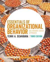 組織行動の要点：証拠ベースのアプローチ（第３版）<br>Essentials of Organizational Behavior - International Student Edition : An Evidence-Based Approach （3RD）