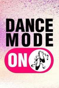 Dance Mode on : Blank Lined Notebook Journal Diary Composition Notepad 120 Pages 6x9 Paperback ( Ballet Gift ) Purple Sparkle