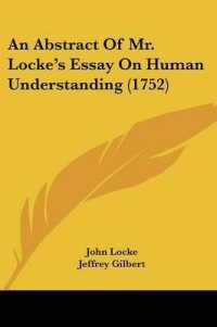 An Abstract of Mr. Locke's Essay on Human Understanding (1752)