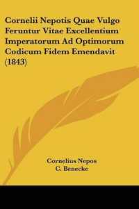 Cornelii Nepotis Quae Vulgo Feruntur Vitae Excellentium Imperatorum Ad Optimorum Codicum Fidem Emendavit (1843)