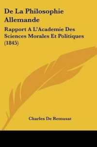 De La Philosophie Allemande : Rapport a L'Academie Des Sciences Morales Et Politiques (1845)