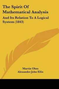The Spirit of Mathematical Analysis : And Its Relation to a Logical System (1843)