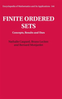 Finite Ordered Sets : Concepts, Results and Uses (Encyclopedia of Mathematics and its Applications)