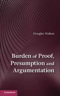 Burden of Proof, Presumption and Argumentation -- Hardback