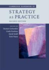 ケンブリッジ版 実践としての戦略ハンドブック（第２版）<br>Cambridge Handbook of Strategy as Practice （2ND）