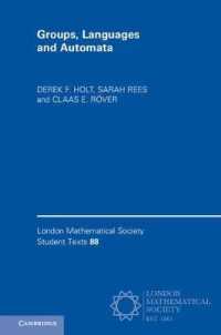 Groups, Languages and Automata (London Mathematical Society Student Texts)