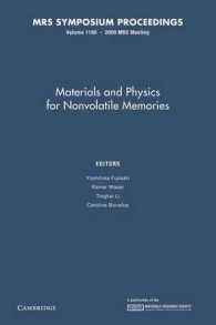 Materials and Physics for Nonvolatile Memories: Volume 1160 (Mrs Proceedings)