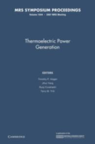 Thermoelectric Power Generation (Mrs Proceedings)